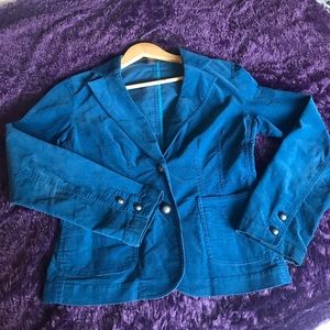 Blue corduroy blazer